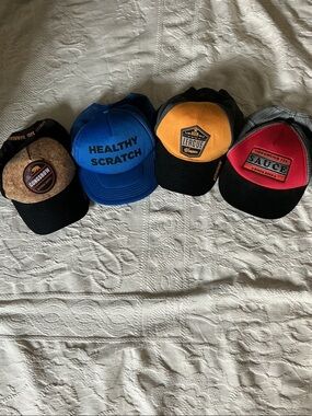 Set of 4 Gong Show Hockey and Sauce Hockey caps